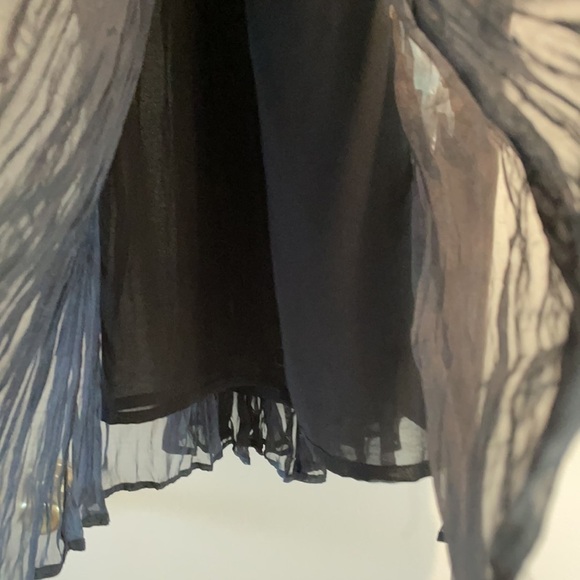 OCSIN 💯Silk Layered Crinkled Skirt w Actual Animal Faces in Isolated Area - Picture 5 of 6